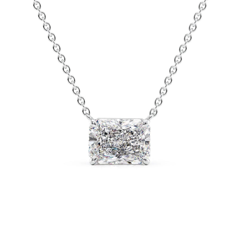 1.5CT Radiant Shape Moissanite Diamond Pendant For Her