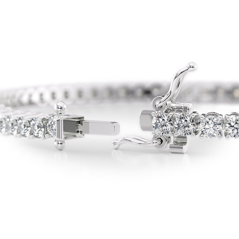 5CT Round Shape Moissanite Diamond Tennis Bracelet For Her