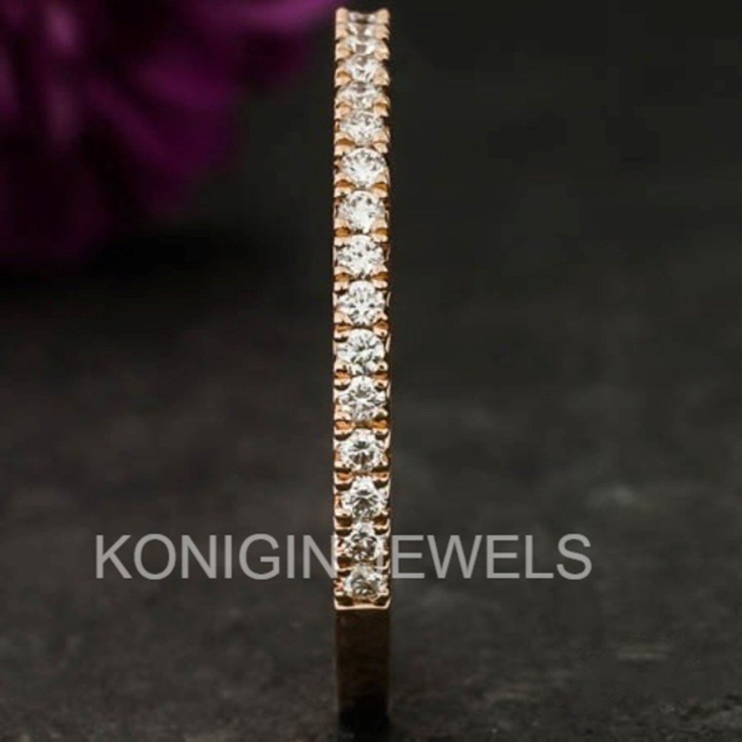 1.5MM Round Shape Colorless Moissanite Diamond Gold Braceletet