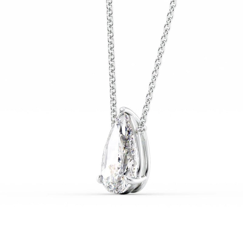 1.5CT Pear Shape Moissanite Diamond Solitaire Pendant For Her
