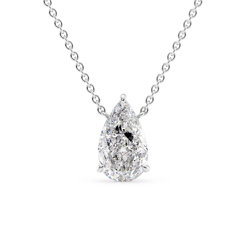 1.5CT Pear Shape Moissanite Diamond Solitaire Pendant For Her