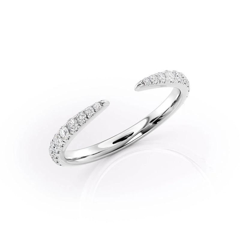 1.5mm Round Shape Colorless Mooissanite Diamond Wedding Band For Women