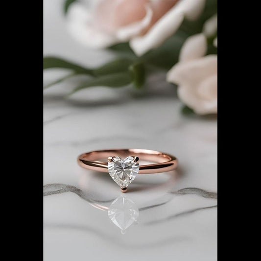 Heart Solitaire Ring