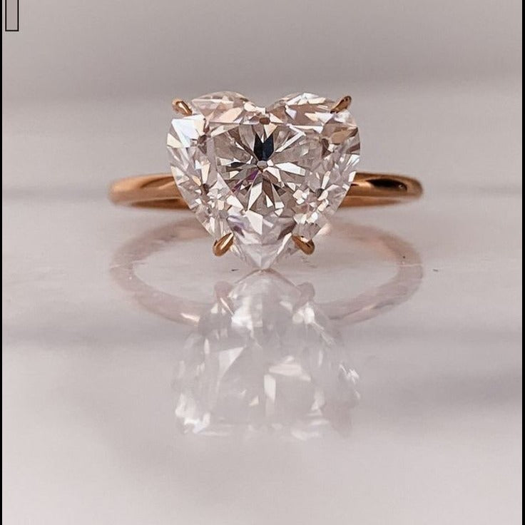 Heart Solitaire Ring