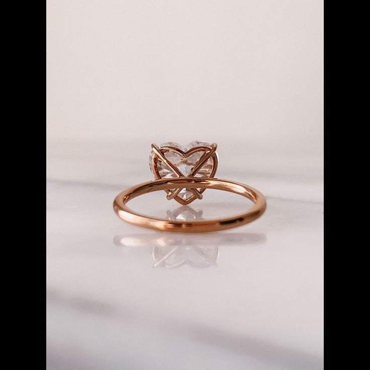 Heart Solitaire Ring