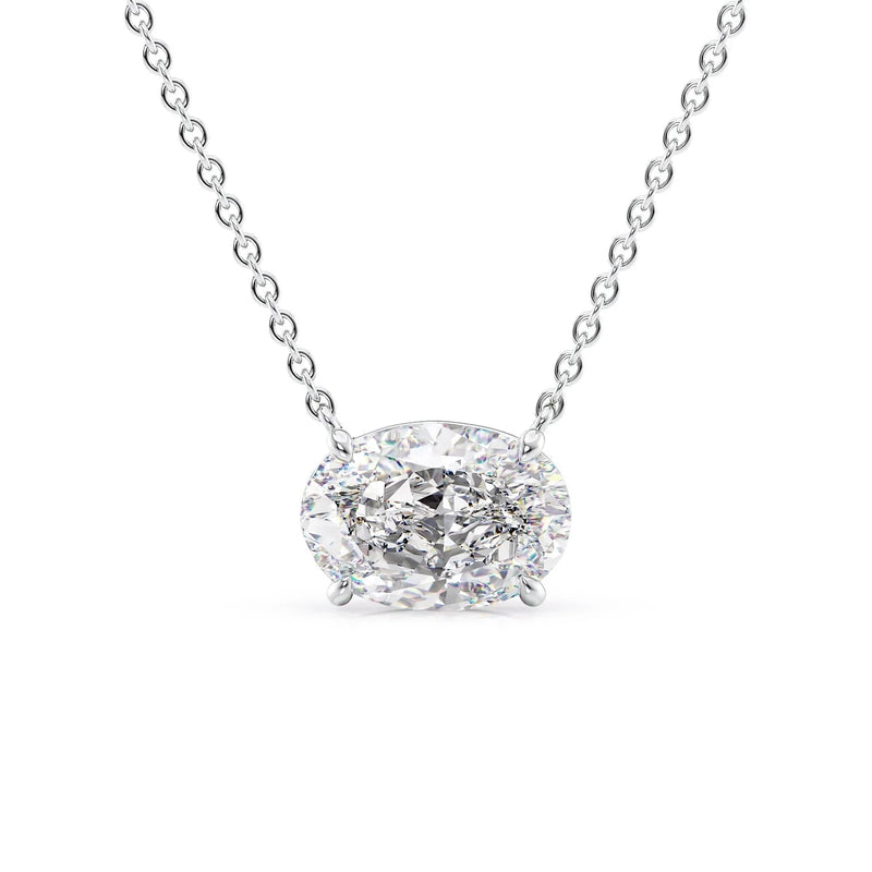 1CT Oval Shape Moissanite Diamond  Solitaire Pendant For Her