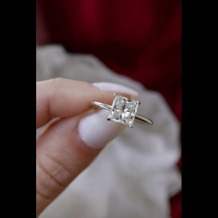 Princess Solitaire Ring