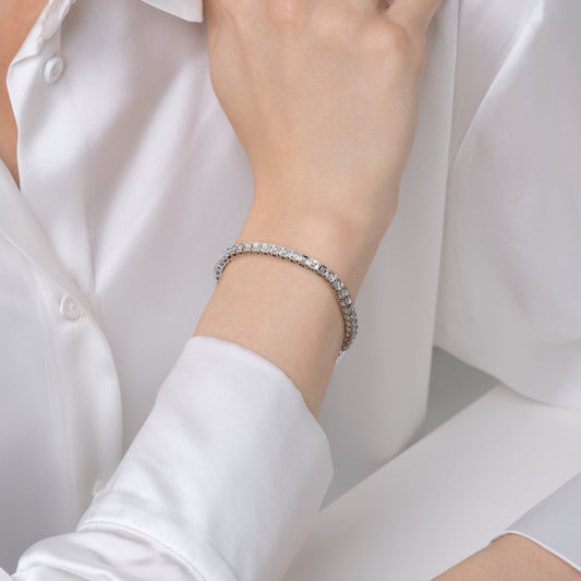 2.5CT Round Shape Moissanite Diamond Tennis Bracelet For Women