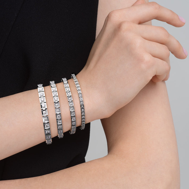 2.5CT Round Shape Moissanite Diamond Tennis Bracelet For Women