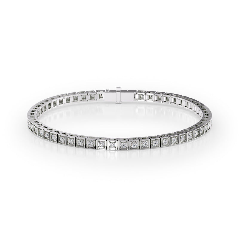 2.5CT Round Shape Moissanite Diamond Tennis Bracelet For Women