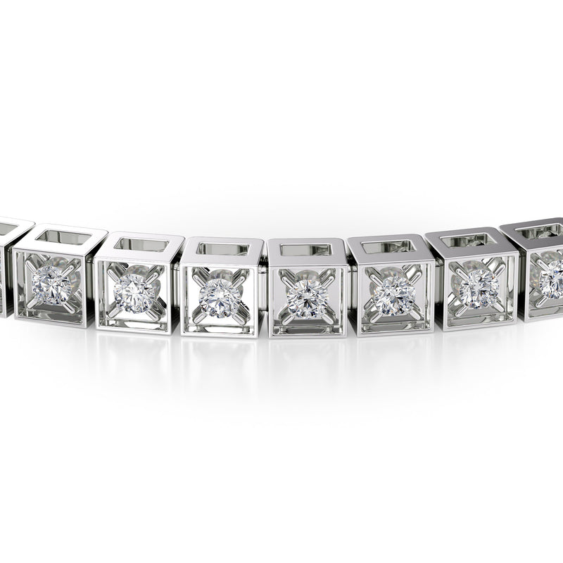 2.5CT Round Shape Moissanite Diamond Tennis Bracelet For Women