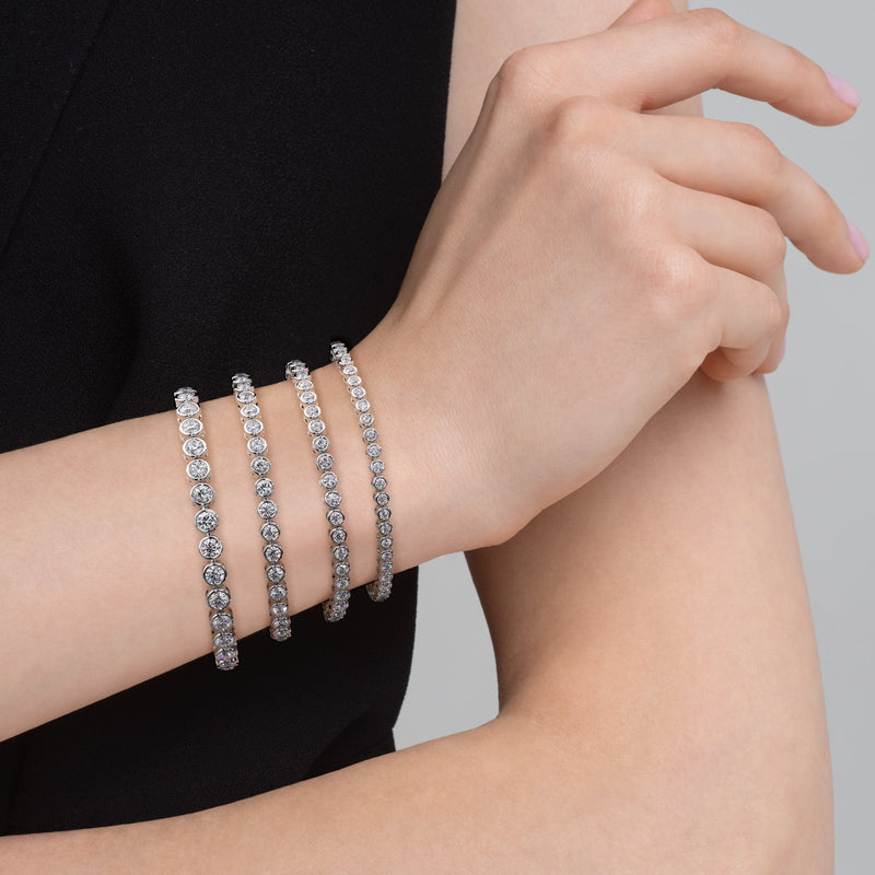 3CT Round Shape Moissanite Diamond Tennis Bracelet For Women