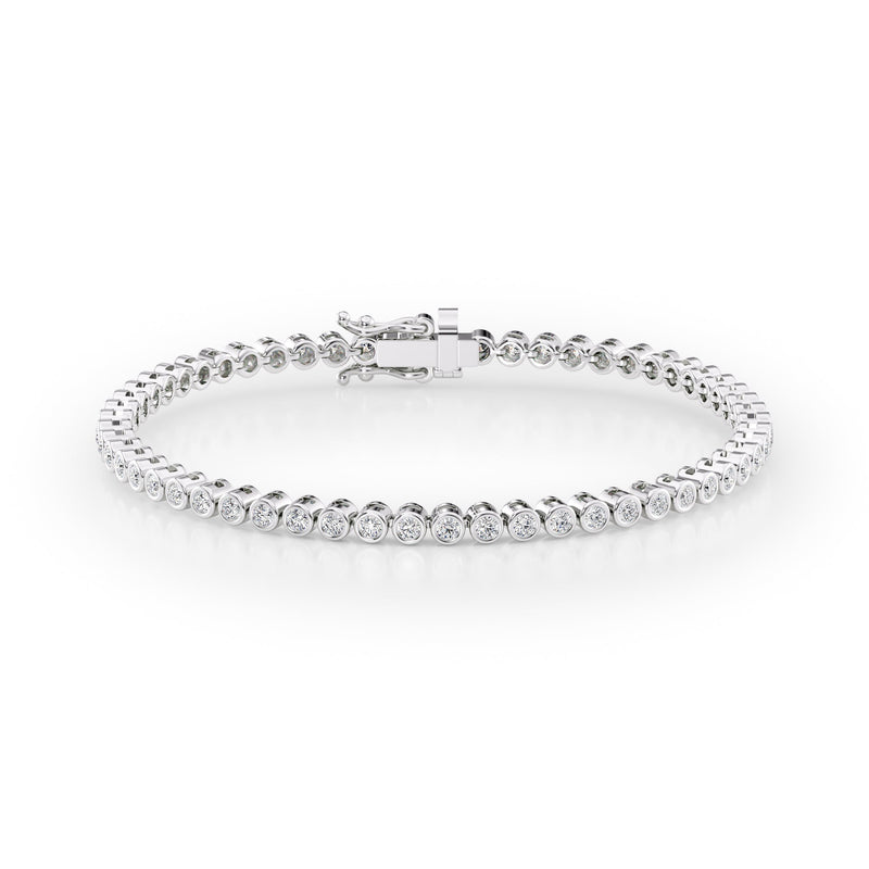 3CT Round Shape Moissanite Diamond Tennis Bracelet For Women