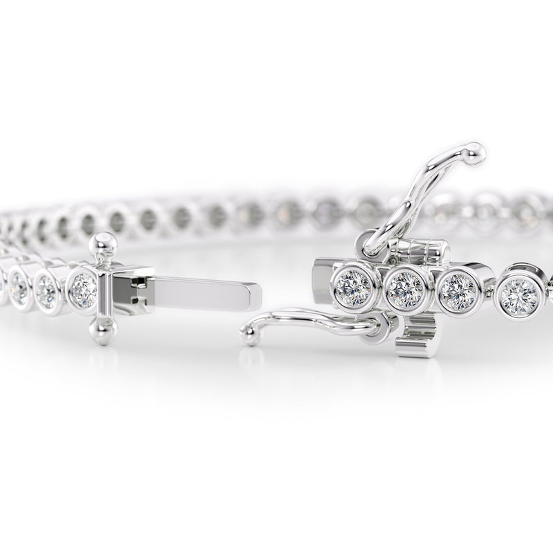 3CT Round Shape Moissanite Diamond Tennis Bracelet For Women