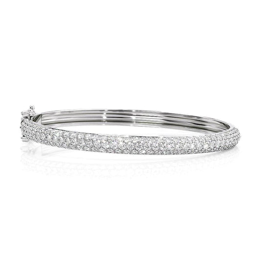4CT Round Shape Moissanite Diamond Bangle For Women