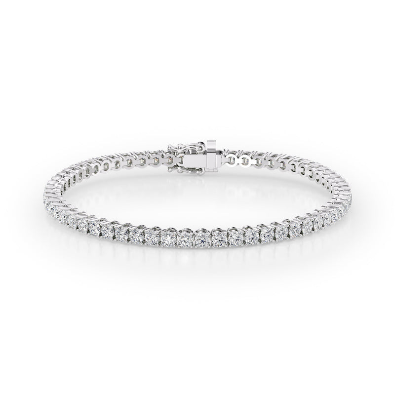 5CT Round Shape Moissanite Diamond Tennis Bracelet For Her