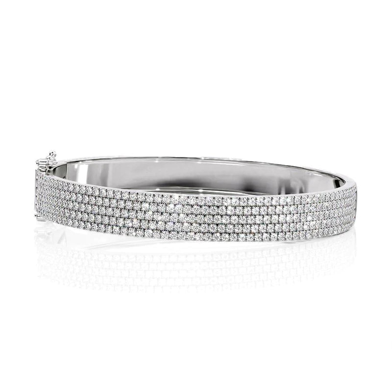 6CT Round Shape Moissanite Diamond Bangle For Women