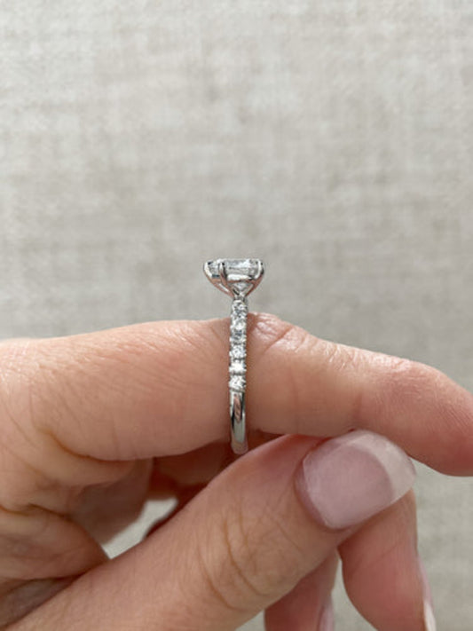 6mm Heart Shape Colorless Moissanite Diamond Ring For Her