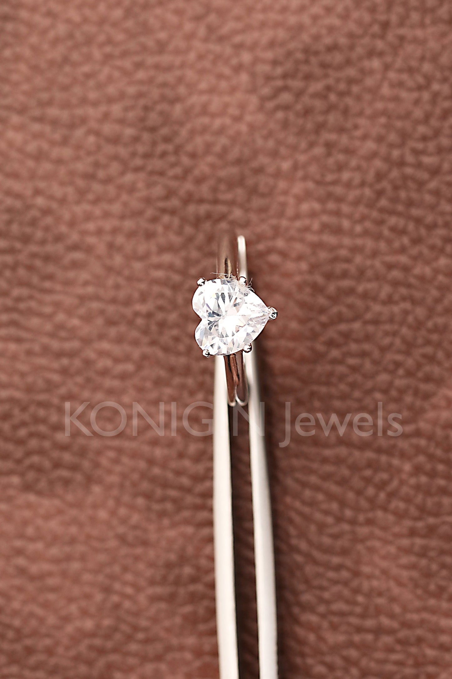 8mm Heart Shape Moissanite Diamond Proposal Ring For Her