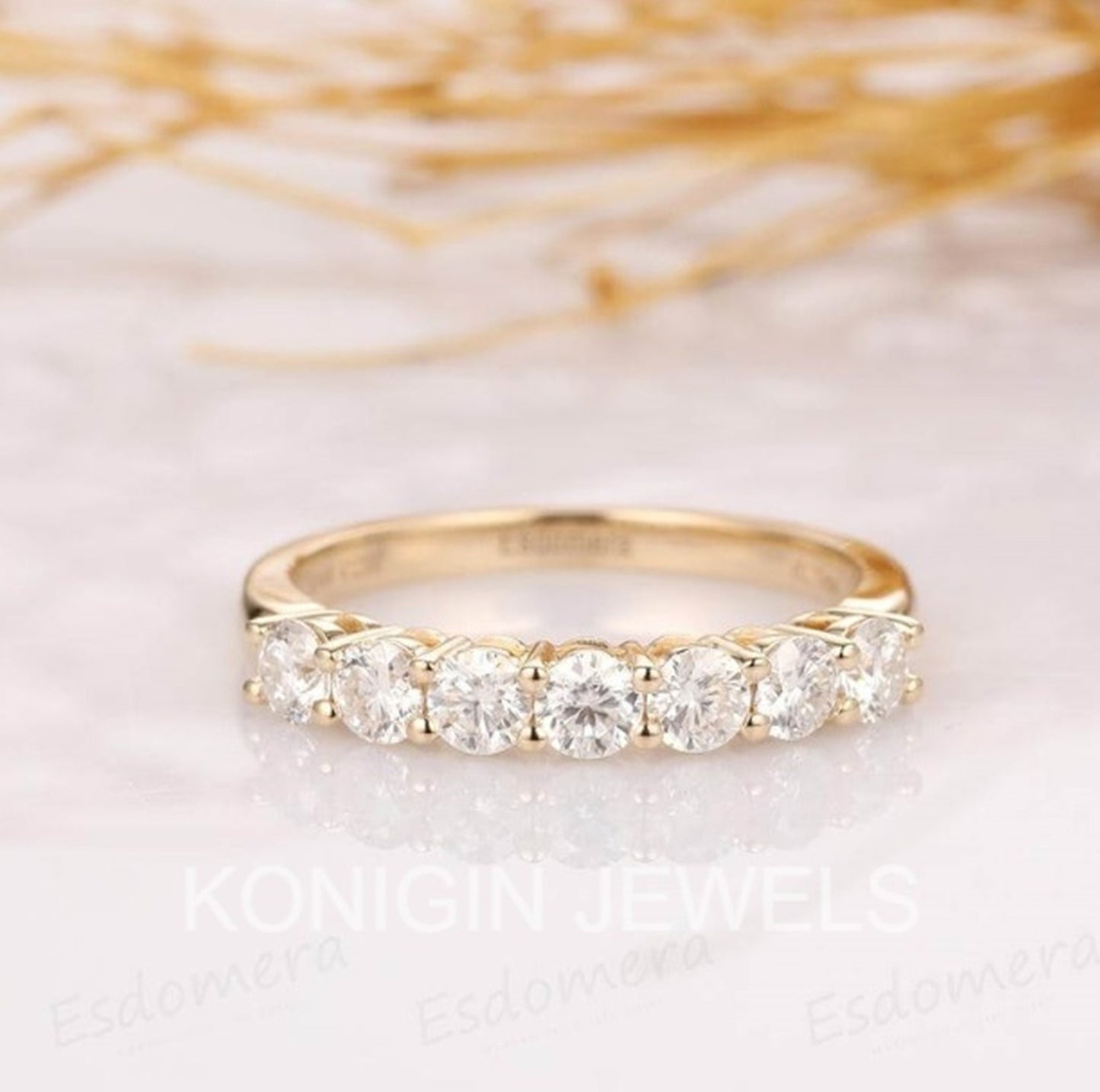 3MM Round Shape Colorless Moissanite Diamond Ring For Women